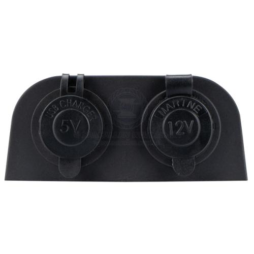 Relaxn Power Outlet and Dual USB Charger Combo - Surface Mount - Image 3