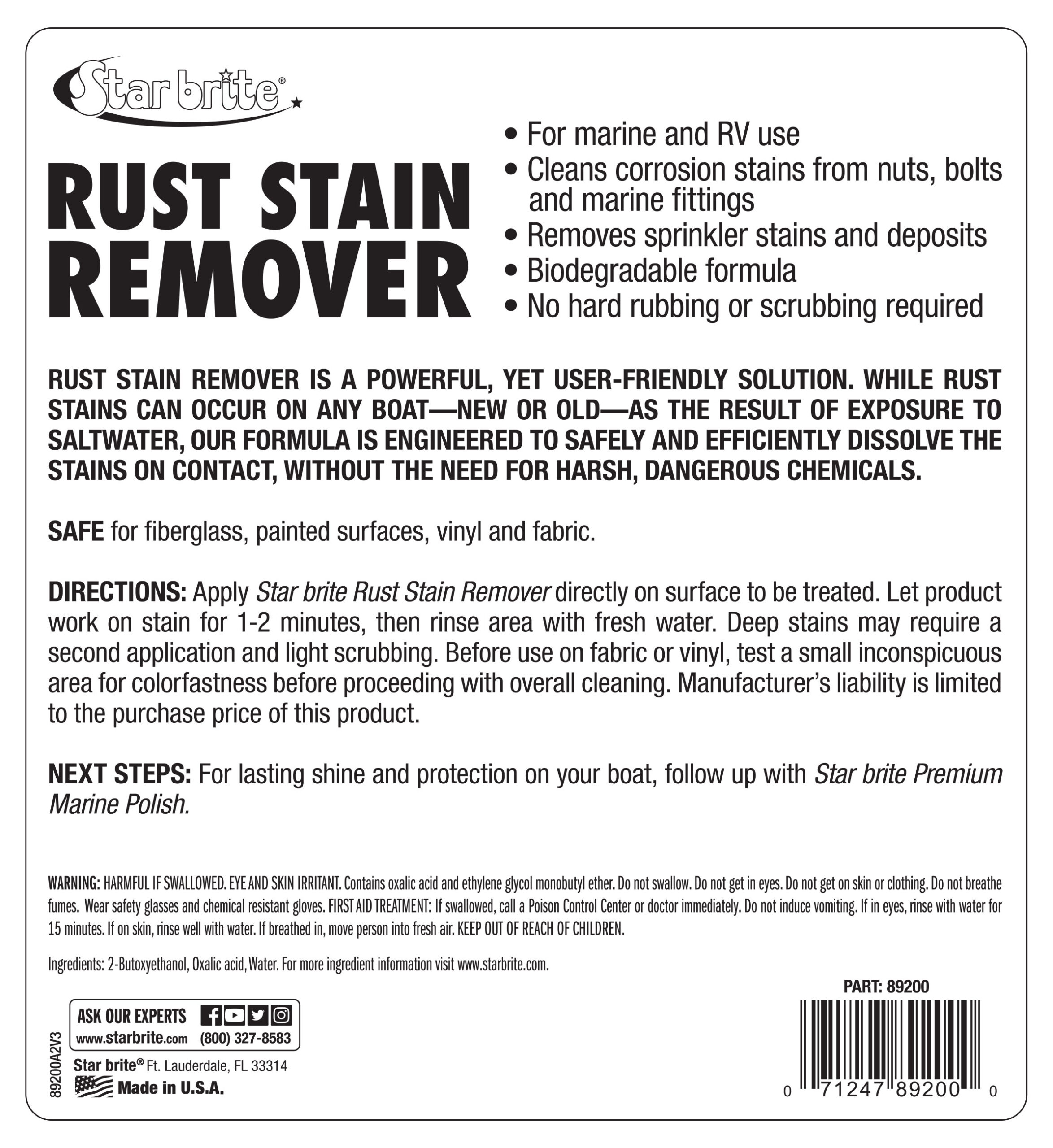 Star Brite Rust Stain Remover 650ml - Image 2