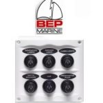 Marinco® BEP Splash Proof Switch Fuse Panels - 6 Gang White (Part No.: 113251)