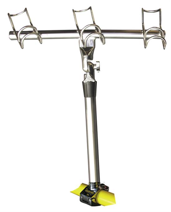 Stainless Steel 3 Rod Holder With Adjustable 3-Way Joint Rail