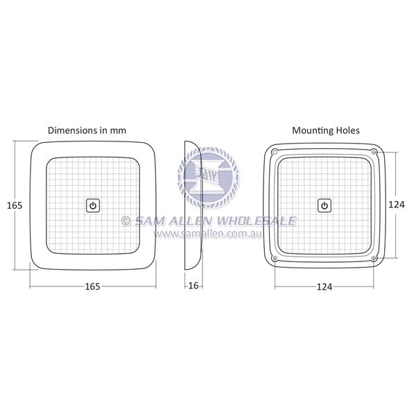 Touch Blue/White LED Square Ceiling Light (Part # 709770) *UPGRADED* - Image 4