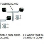 Fixed Front Dual Arm Assy- 3” x 2”