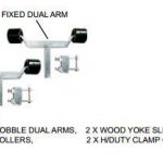 Fixed Front Dual Arm Assy- 4” x 2”